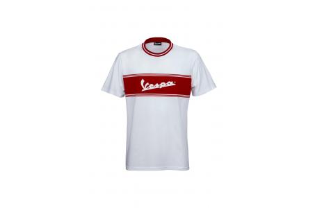 T-SHIRT VESPA RACING SIXTIES 60S BLANC / ROUGE