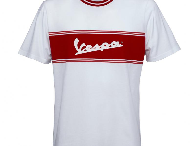 T-SHIRT VESPA RACING SIXTIES 60S BLANC / ROUGE